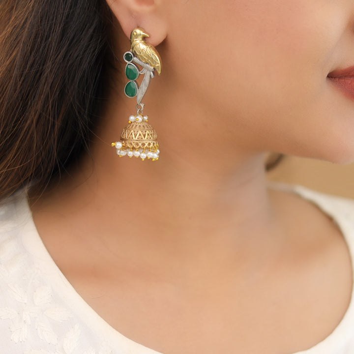 Devanya Falcon Jhumka Pearl Earring