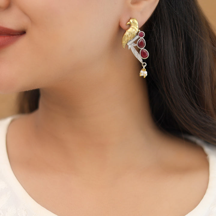 Devanya Falcon Drop Pearl Earring