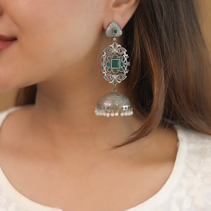 Hadiya Antique Pearl Jhumka