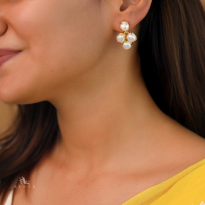 Grape Fresh Water Pearl Earring
