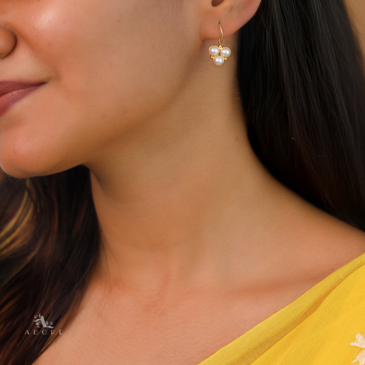 Golden Tri Pearl Drop ( 5MM )