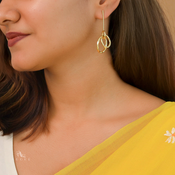 Pamela Golden Circle Earring