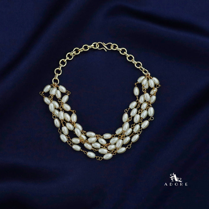 Golden Layered Pearl Bracelet