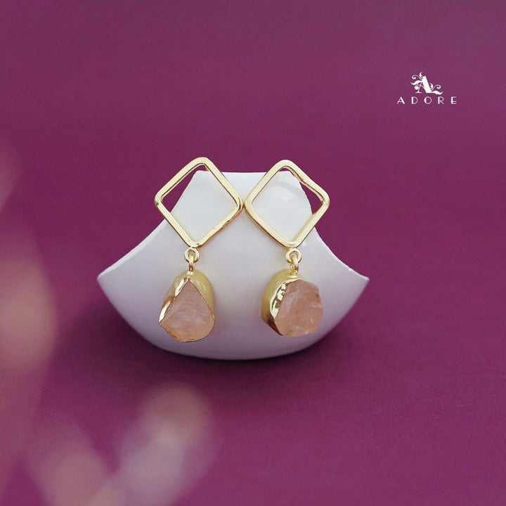 Ashley Golden Diamond Raw Stone Earring