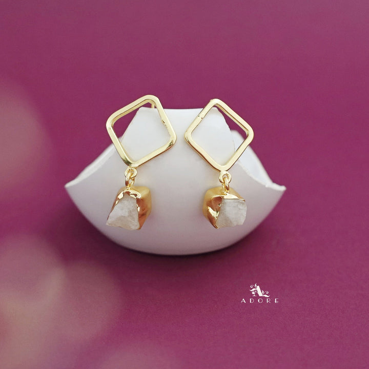 Ashley Golden Diamond Raw Stone Earring