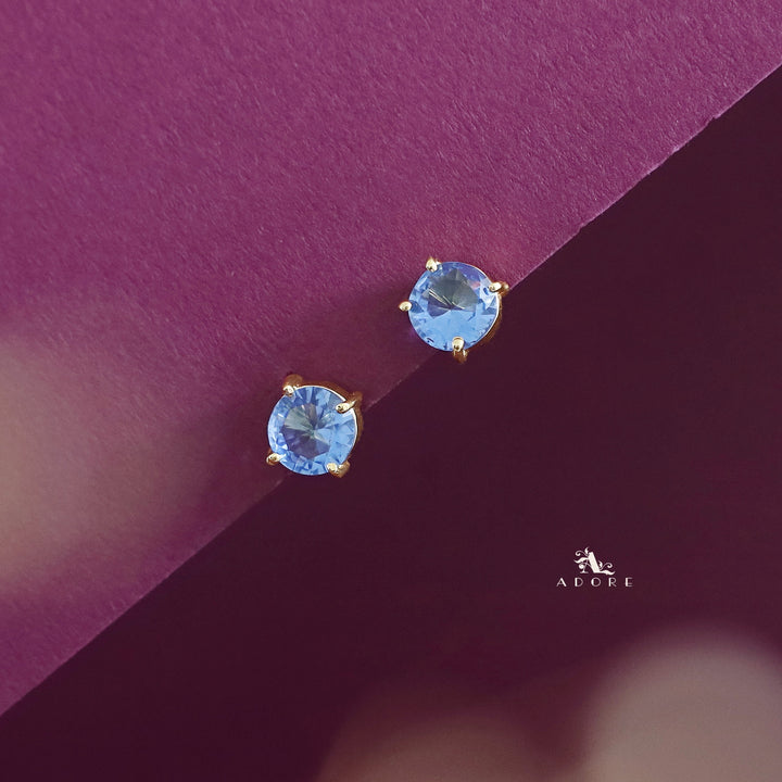 Chloe Round Claw Glossy Stud