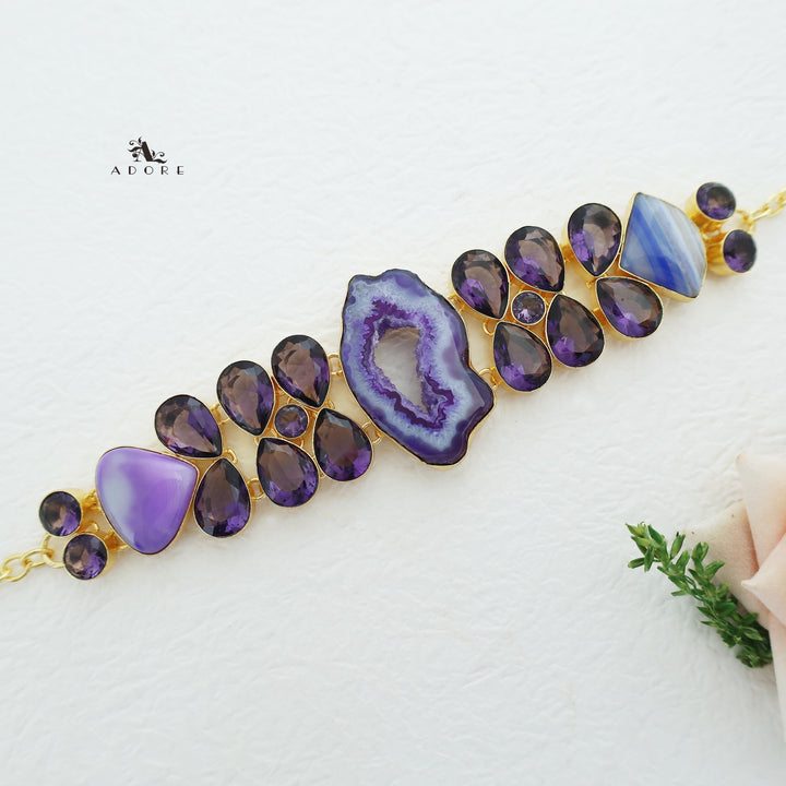 Pansy Agate + Glossy Stone Choker