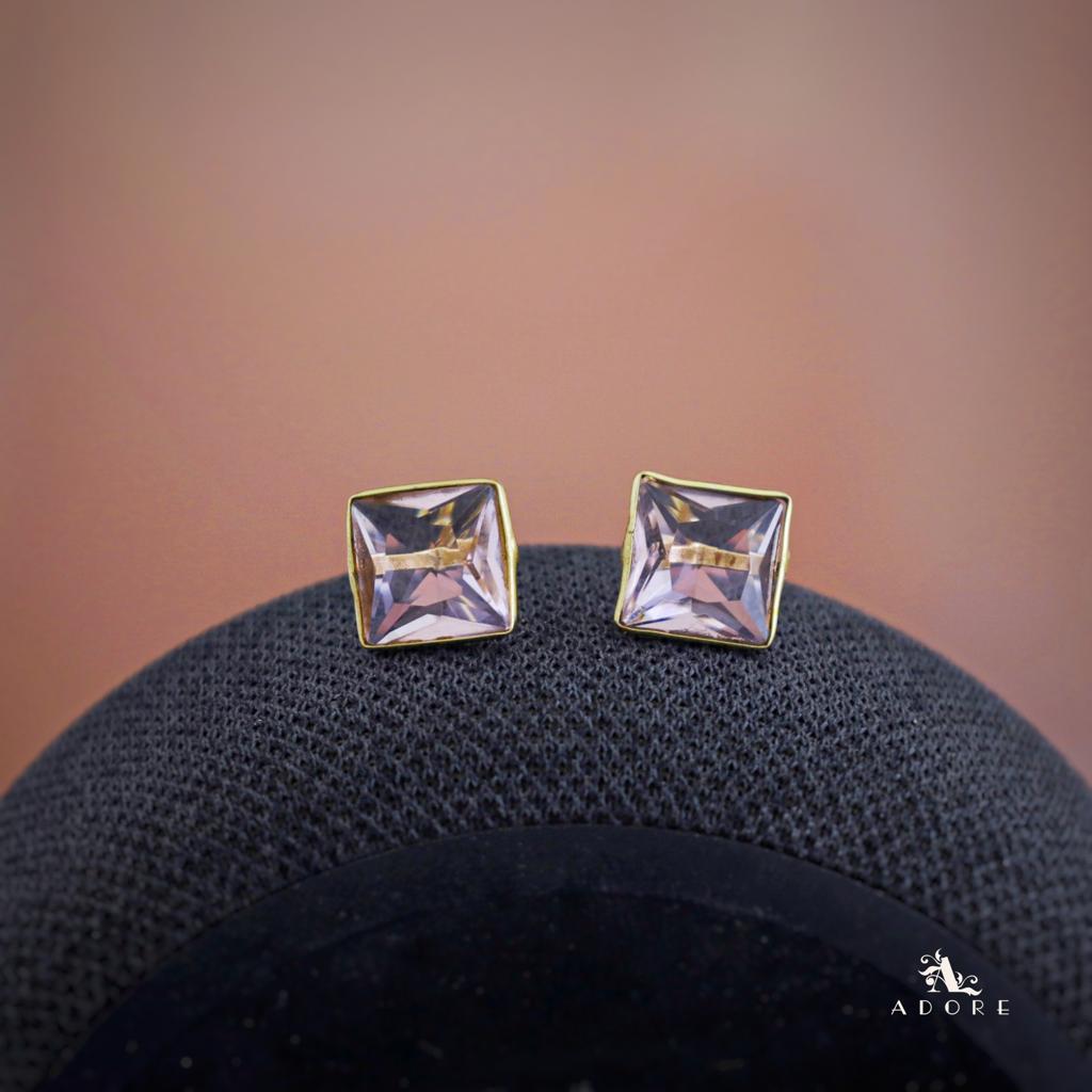 Golden Square Glossy Stud