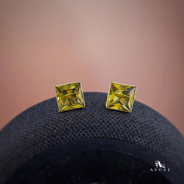 Golden Square Glossy Stud