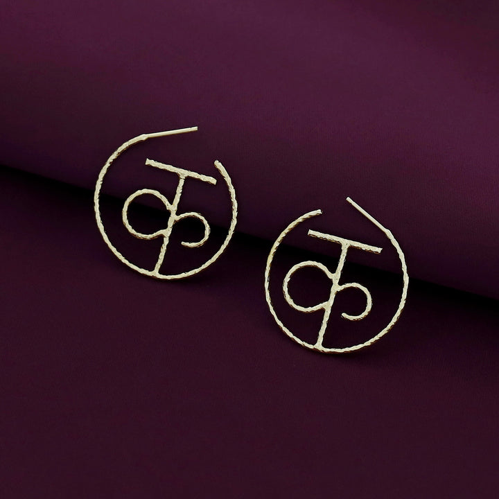 Hindi Varnamala Hoop Earring