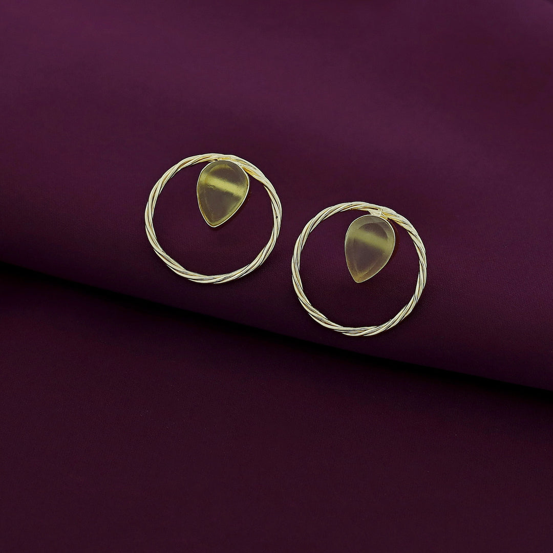 Spiral Pear Earring
