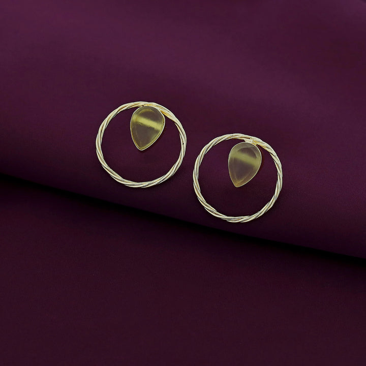 Spiral Pear Earring