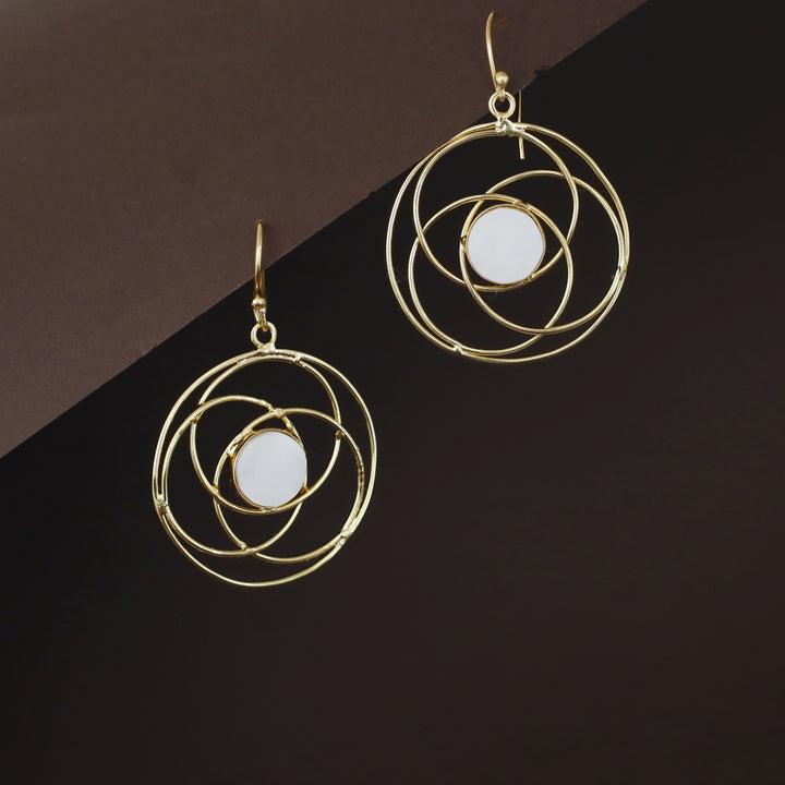 Vera Golden Tetra Circle Glossy Stone Drop