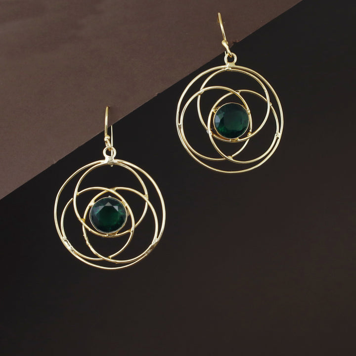 Vera Golden Tetra Circle Glossy Stone Drop