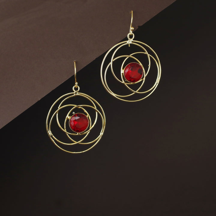 Vera Golden Tetra Circle Glossy Stone Drop