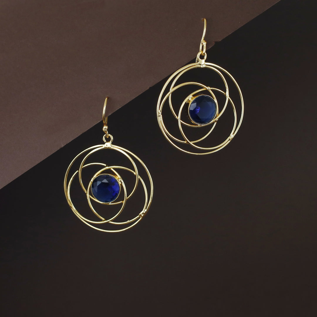 Vera Golden Tetra Circle Glossy Stone Drop