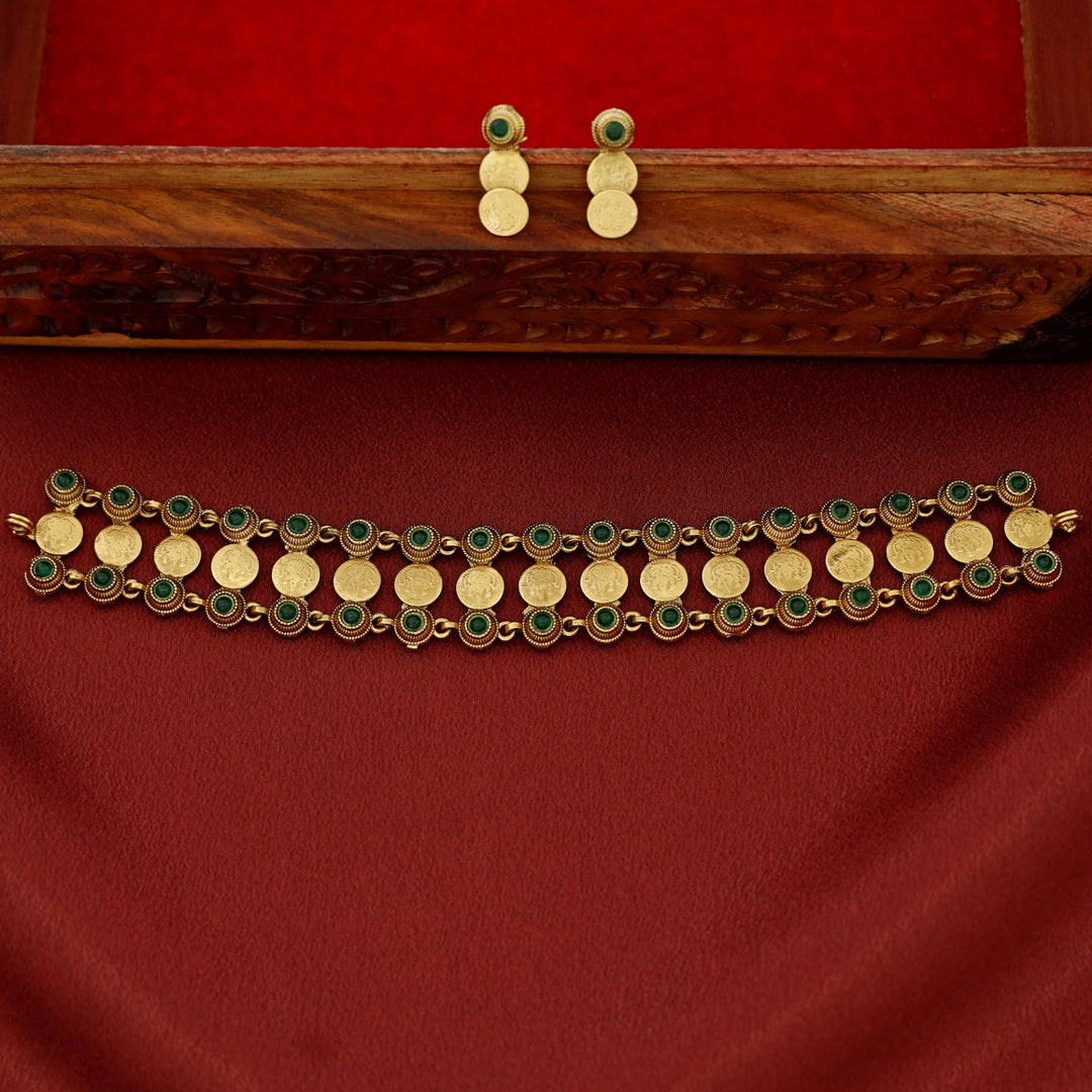 Bhavinika Kashi Lakshmi 2 Layer Choker With Earring