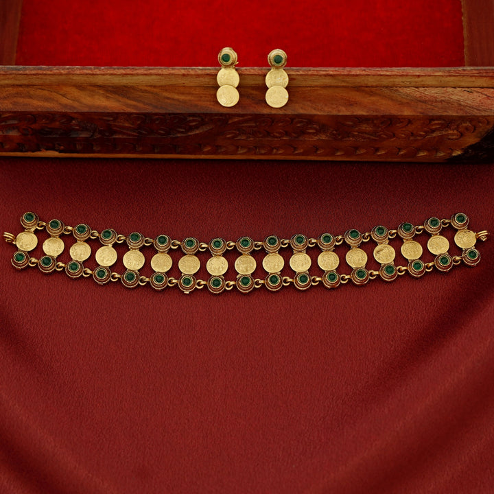 Bhavinika Kashi Lakshmi 2 Layer Choker With Earring