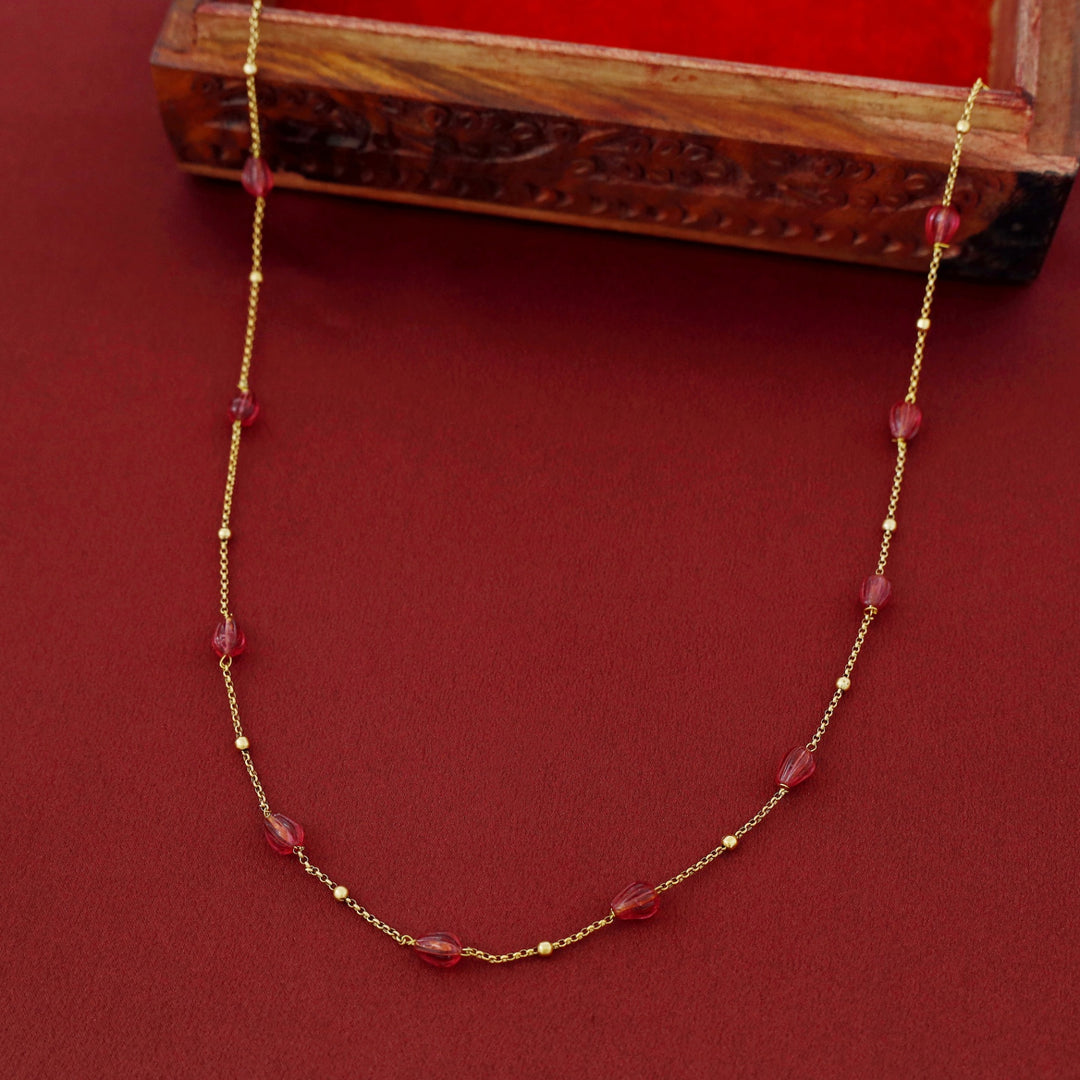 Dharani Beaded Chainy Neckpiece