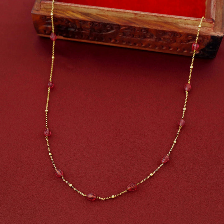 Dharani Beaded Chainy Neckpiece