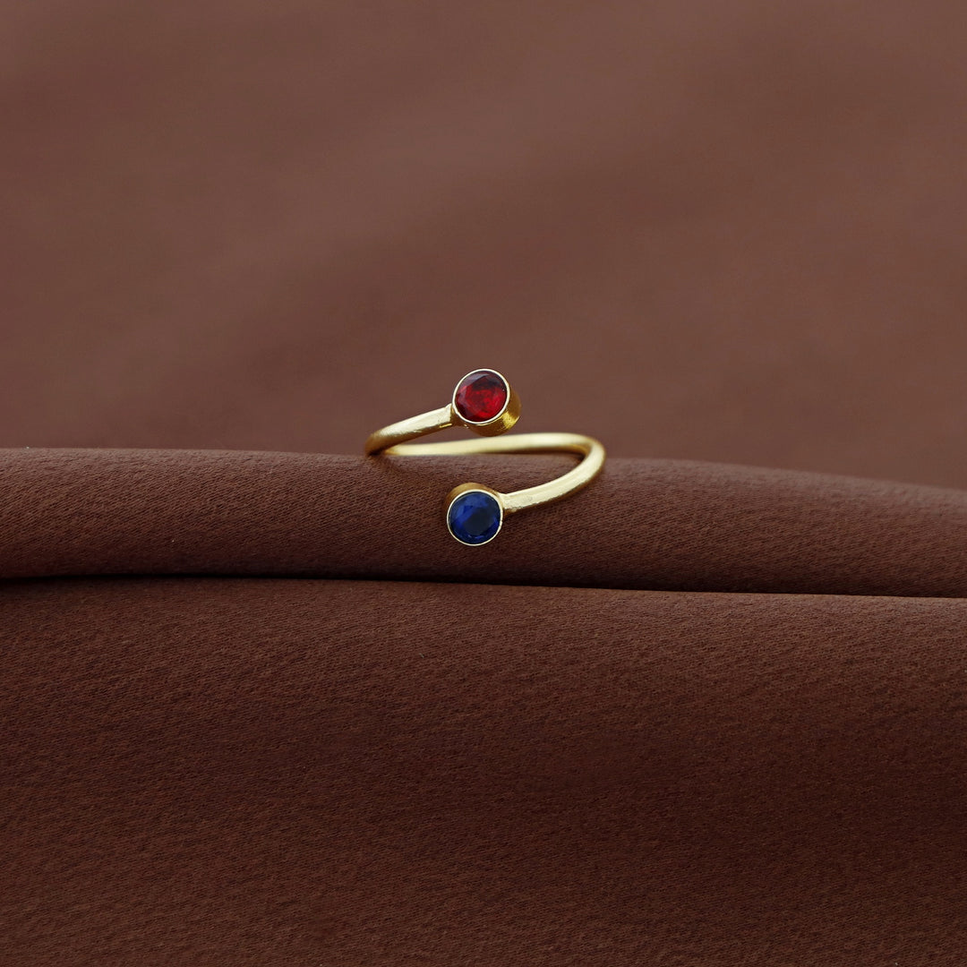 Hazel Golden Pearl + Glossy Stone Ring