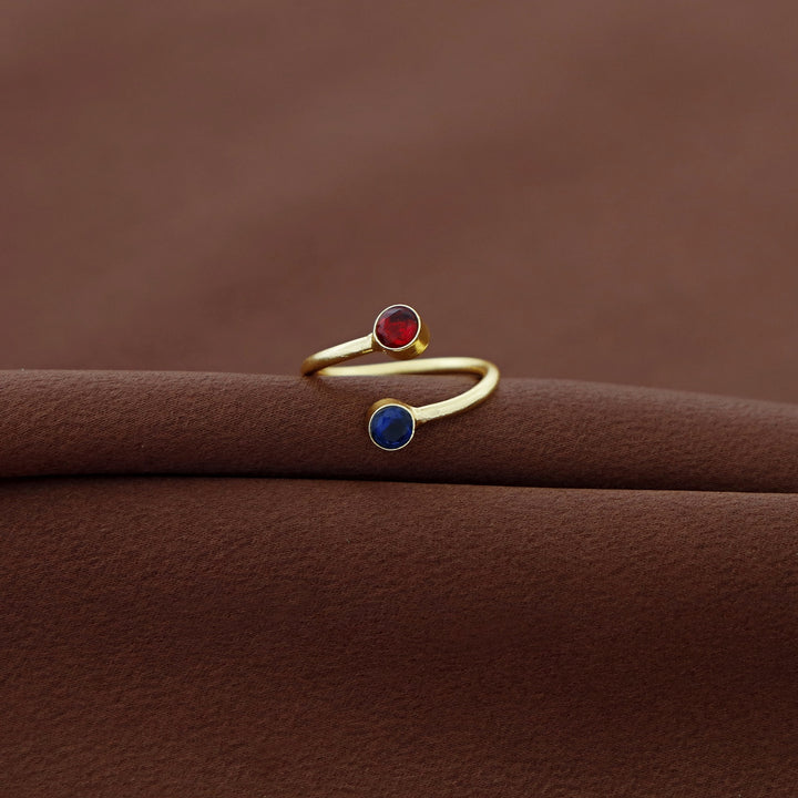 Hazel Golden Pearl + Glossy Stone Ring