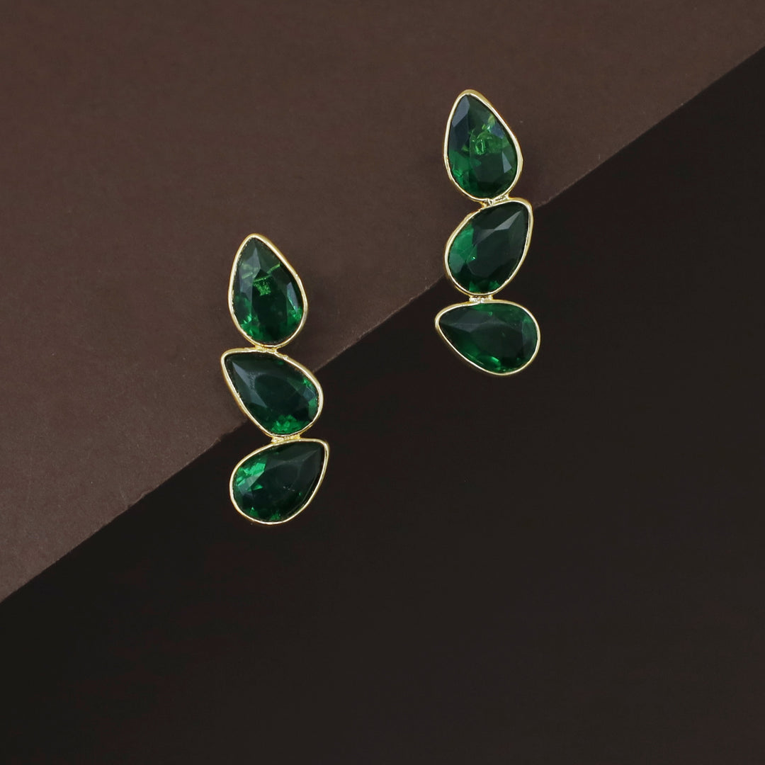 Louise Mini Tri Drop Glossy Rooster Earring