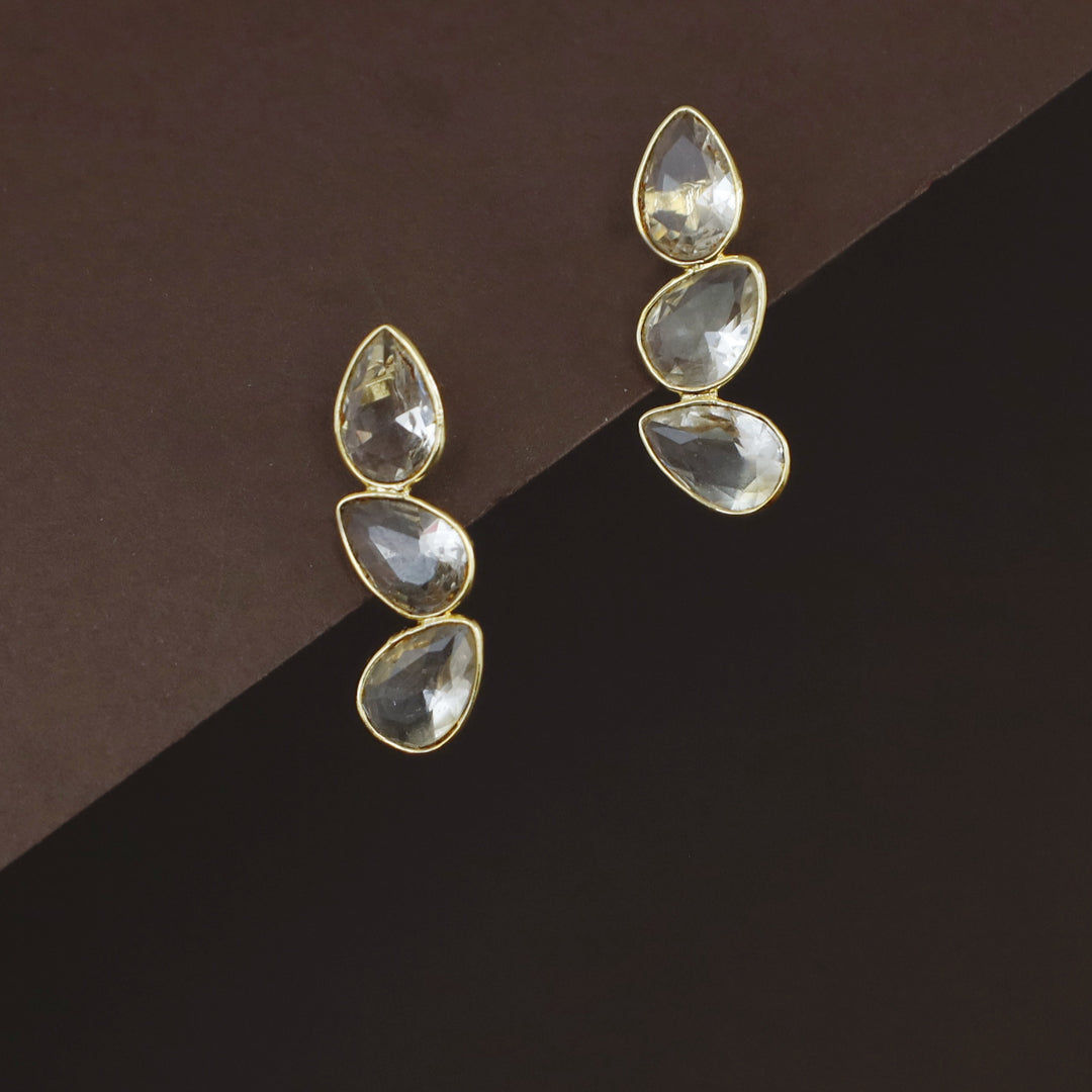 Louise Mini Tri Drop Glossy Rooster Earring