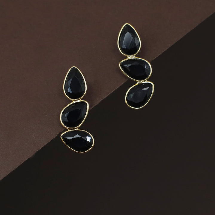 Louise Mini Tri Drop Glossy Rooster Earring