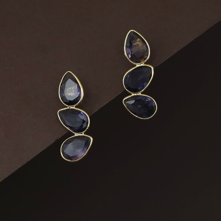 Louise Mini Tri Drop Glossy Rooster Earring