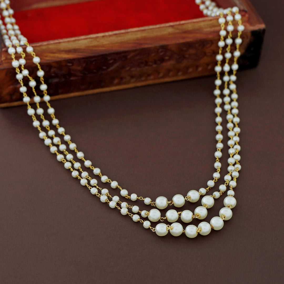 Kiana 3 Layer Pearl Long Neckpiece