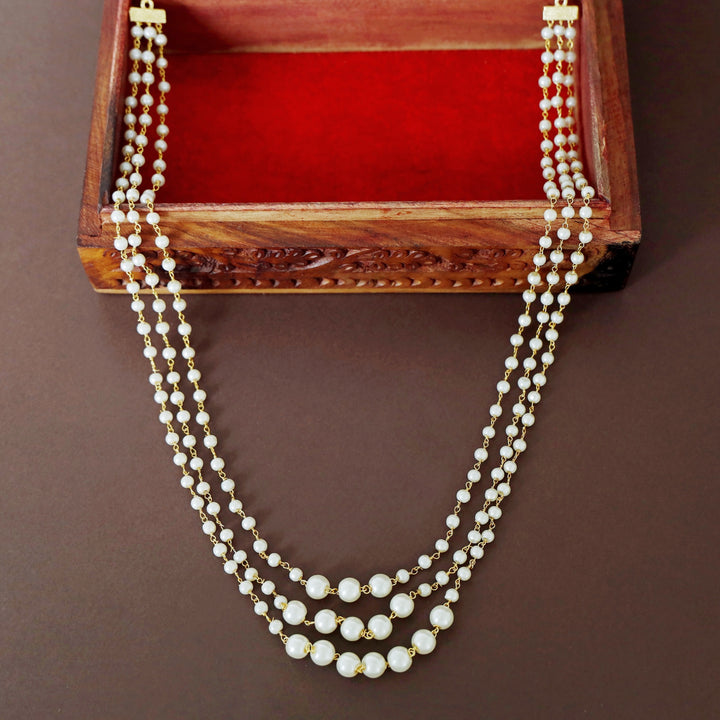 Kiana 3 Layer Pearl Long Neckpiece