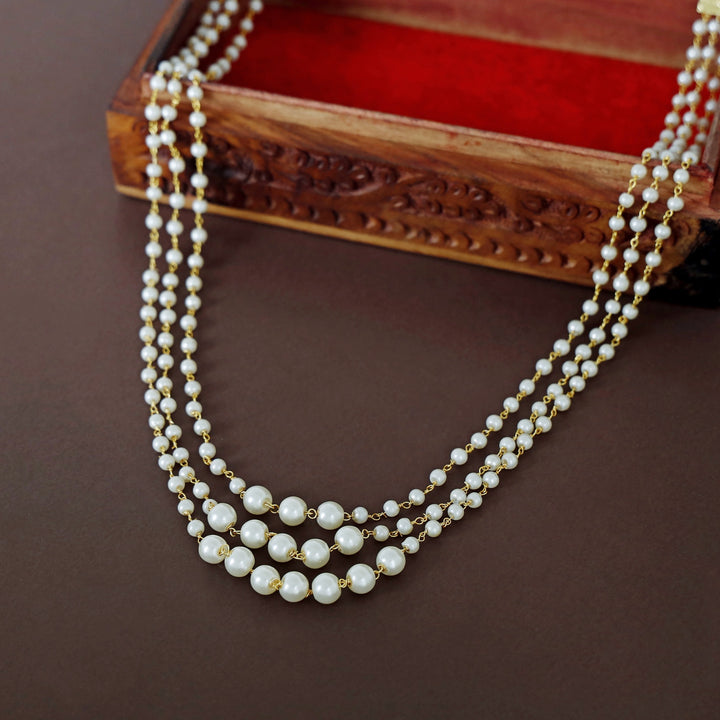 Kiana 3 Layer Pearl Long Neckpiece