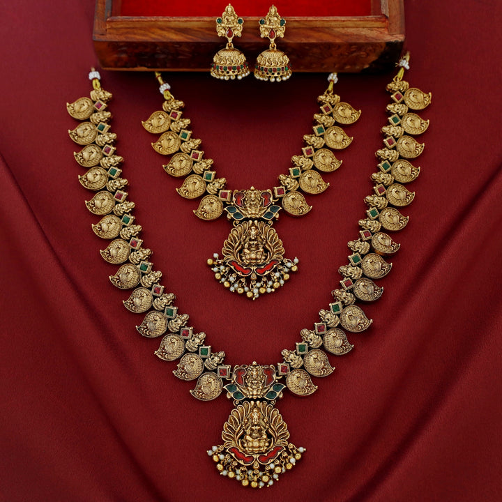 Brishti Devi Kemp Stone Bridal Set Neckpiece With Earring