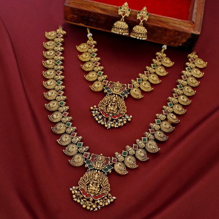 Brishti Devi Kemp Stone Bridal Set Neckpiece With Earring