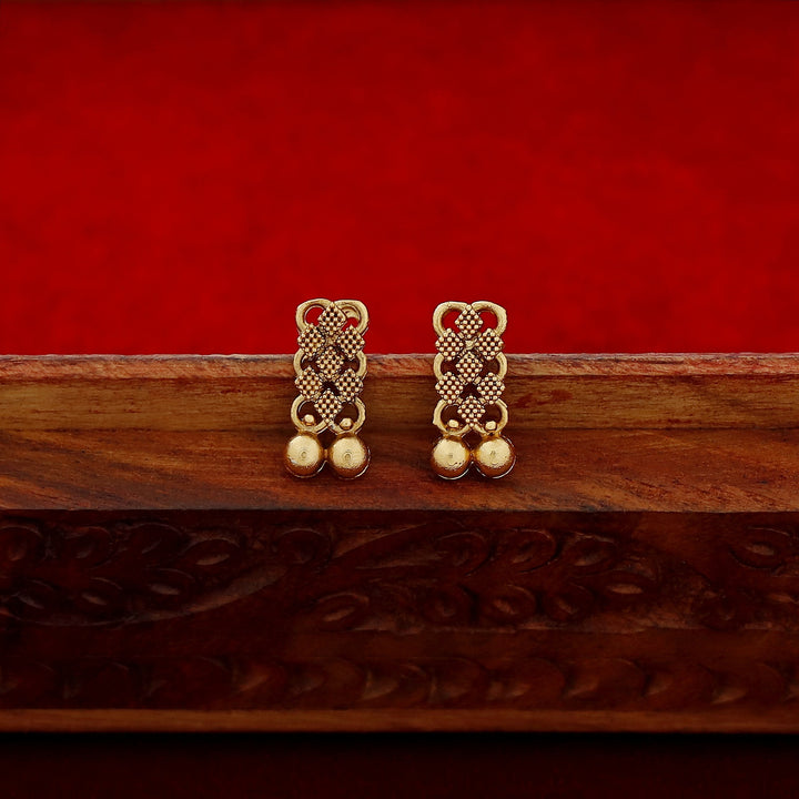 Teja Lakshmi Golden Ball Short Neckpiece With Earring