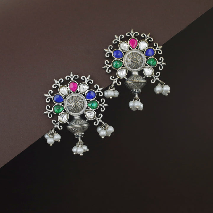 Bavitha Multicolour Pearl Bunch Stud