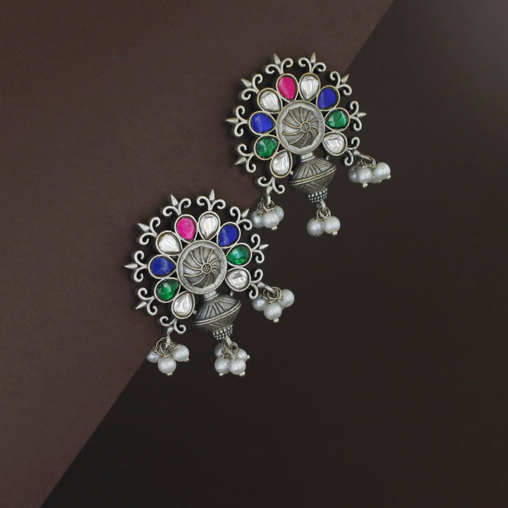 Bavitha Multicolour Pearl Bunch Stud