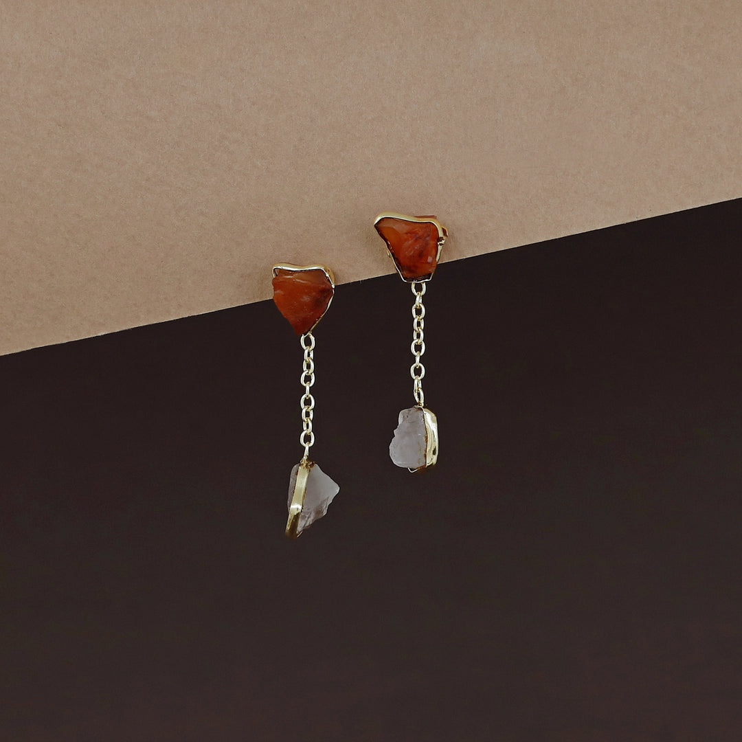 Katelyn Dual Raw Stone Earring