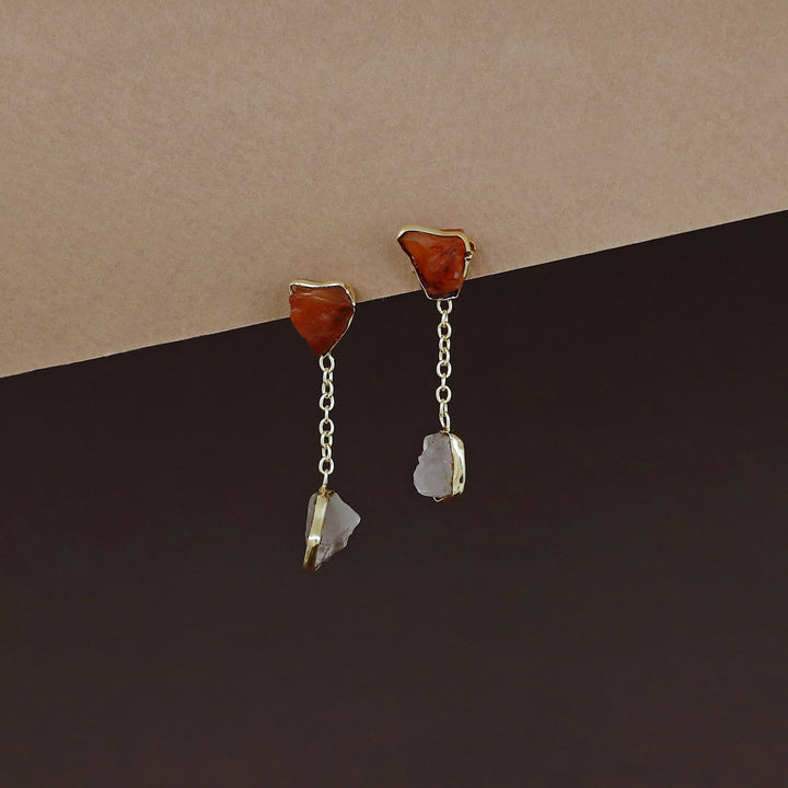 Katelyn Dual Raw Stone Earring
