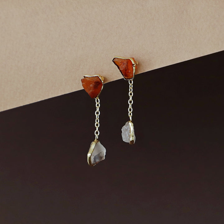 Katelyn Dual Raw Stone Earring