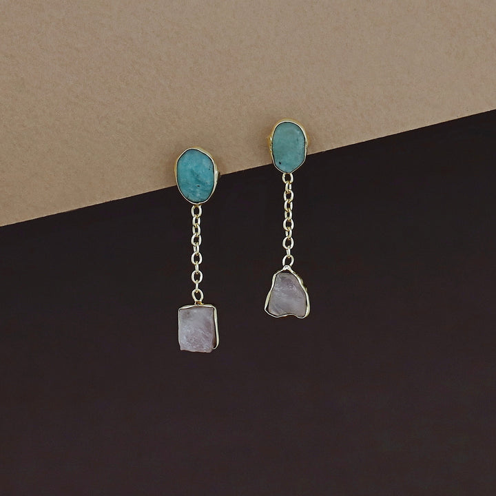 Katelyn Dual Raw Stone Earring