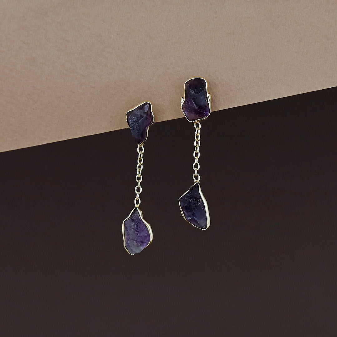 Katelyn Dual Raw Stone Earring