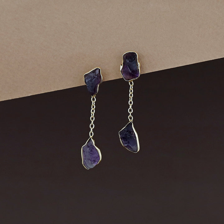 Katelyn Dual Raw Stone Earring
