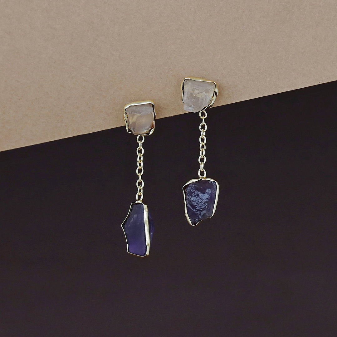 Katelyn Dual Raw Stone Earring