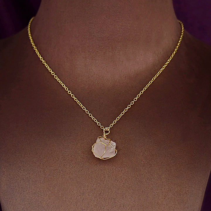 Nancy Golden Binded Raw Stone Neckpiece