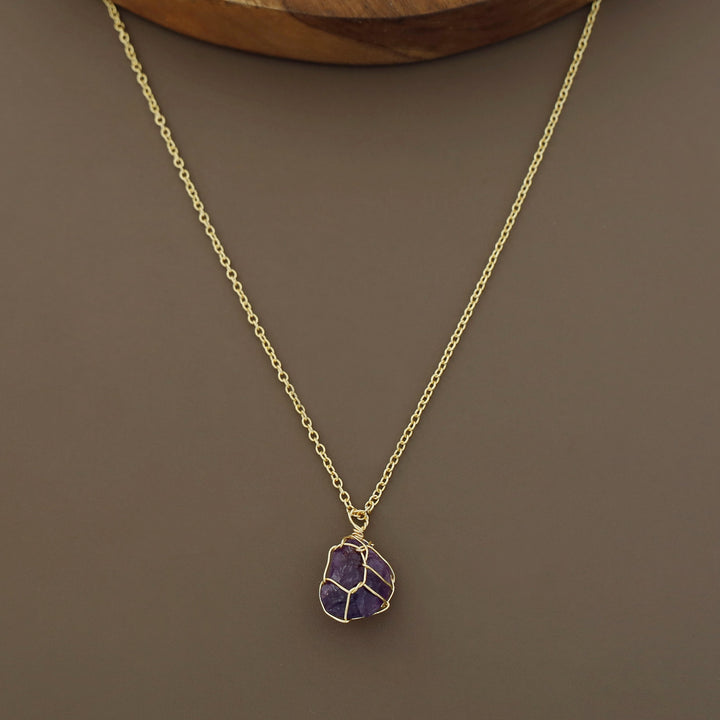 Nancy Golden Binded Raw Stone Neckpiece