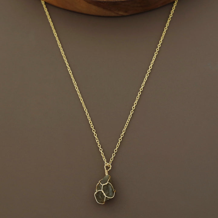 Nancy Golden Binded Raw Stone Neckpiece