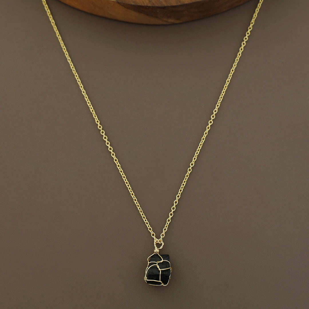 Nancy Golden Binded Raw Stone Neckpiece