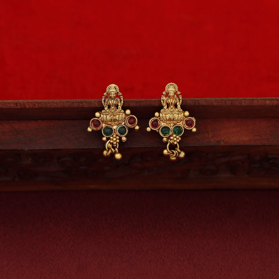 Lakshmi Bud Flower Neckpiece with Earring